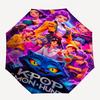Parapluie Automatique Thème Chasseurs de Démons KPop, Léger et Portable, 8 Baleines, Parfait pour les Voyages en Plein Air, Anniversaires, Noël, Cadeaux.