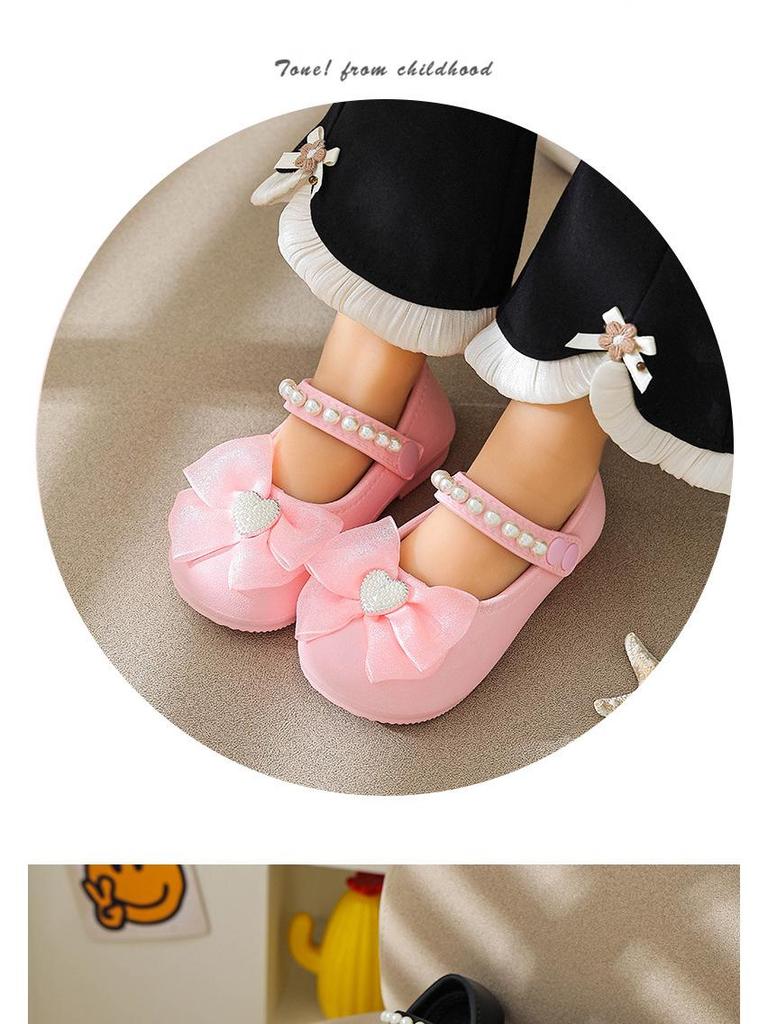 Mädchen Moccasin Sandalen rutschfest Frühling/Herbst 2026 - Weiche Sohle Prinzessinnen Schuhe