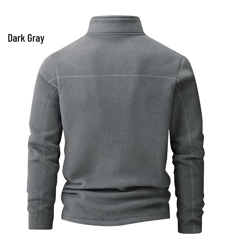 Pánská trendy fleecová mikina se stojáčkem, L-9XL, na podzim/zimu