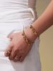 Qiong Yao Juicy Fruit Multi-Pendant Jewelry: 18K Gold Plated Bracelet, Necklace, Anklet