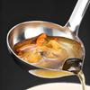 Long Handle Warm Pot Ladle 304 Stainless Steel Oil Separator Ladle Unwanted Oil Skimmer Spoon Heat Insulating Kitchen Utensil