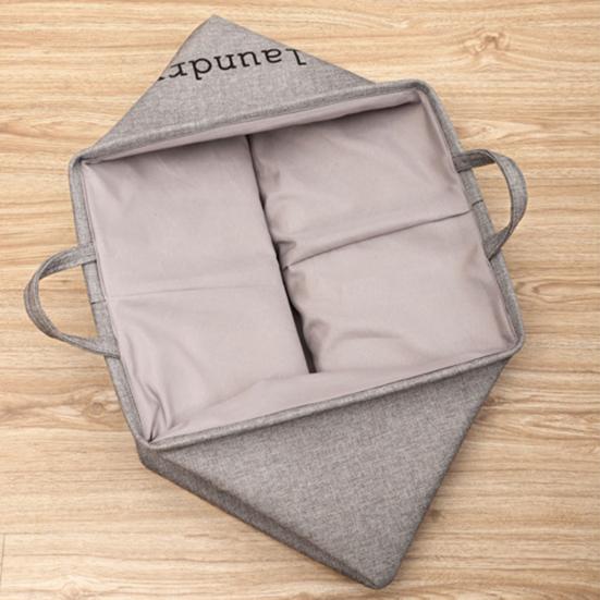 Laundry Hamper Bag Large Capacity Saving Space Demin Washing Storage Foldable Clothes Basket for Bedroom