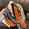 New Spring and Autumn Retro Floral Cranes Temperament Simulation Silk Large Long Scarf Sunscreen Outwear Shawl Female Silk Scarf