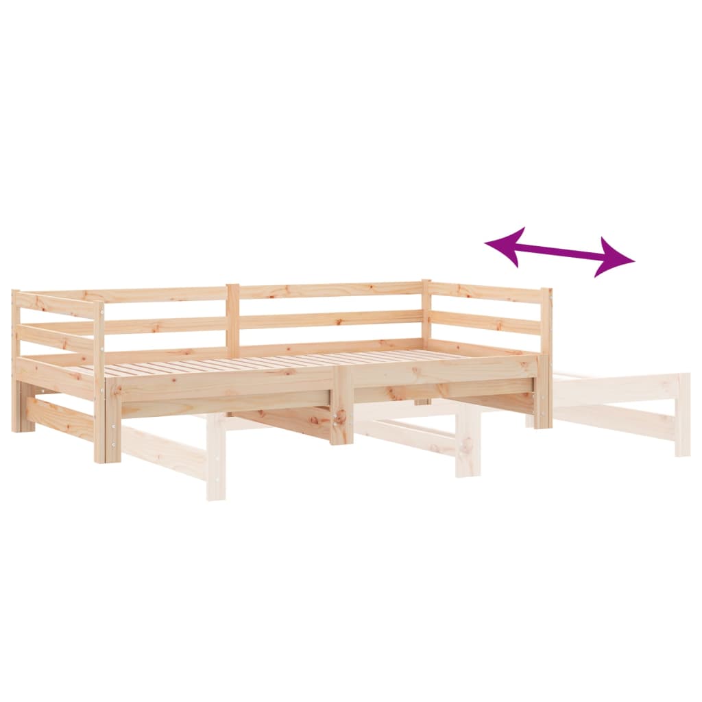 Extendable Daybed without Mattress 80 x 200 cm
