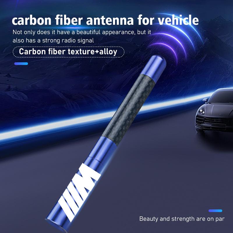 For BMW 12cm Carbon Fiber Auto Roof Antenna Radio Aerial Antenna Accessories E30 E34 E36 E39 E46 E52 E53 E60 E61 E62 E70 E71 E83