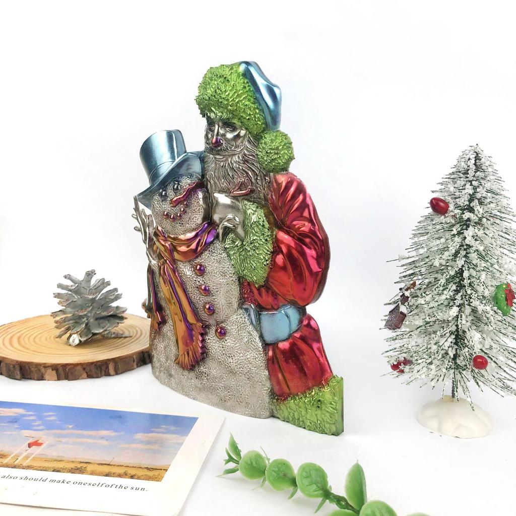 Semi-stereoscopic Santa Claus Wall Ornaments Drop Glue Mold Diy Wall Pendant Desktop Decoration Epoxy Silicone Mold