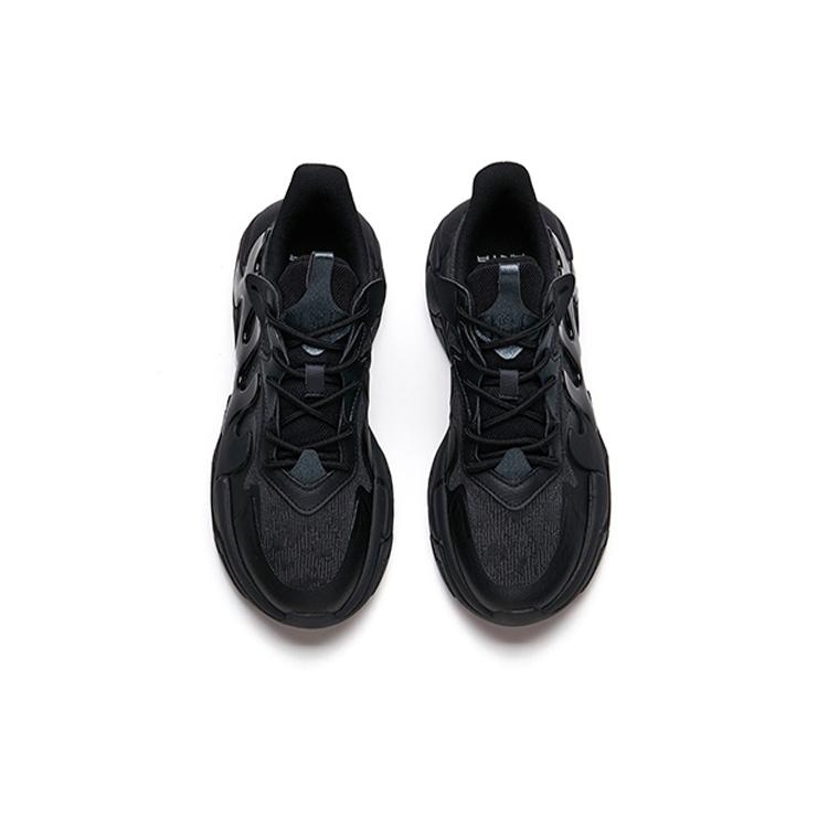 New Anta Chao Worship 2.0 Cushioned Wear Resistant Slip Resistant Low Top Chunky Sneakers Women's Black 122138840-5