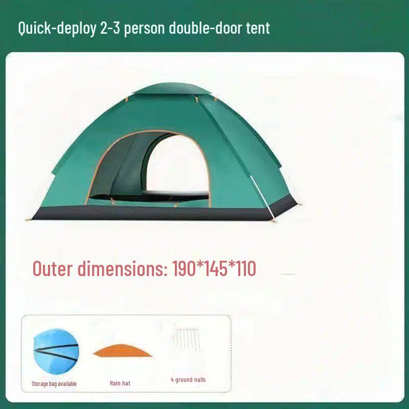 Quick-Fold Waterproof Sun Protection Beach & Camping Tent - Three-Second Fast Setup Windproof & Waterproof - Extra Space - Breathable