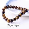 1pc Beaded Bracelet Lovers 0.32in/8mm Natural Stone Beads Men's Black Onyx Lava Tiger Eye For Women/Men Jewelry