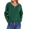 2025 European & American Autumn/Winter V-neck Long Sleeve Knitwear for Women: Fashionable & Comfortable Pullover