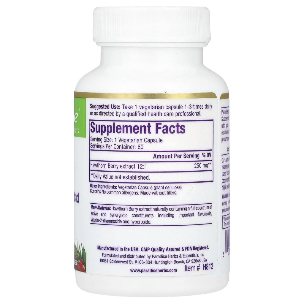 Hawthorn, 250Mg, 60 Veggie Caps
