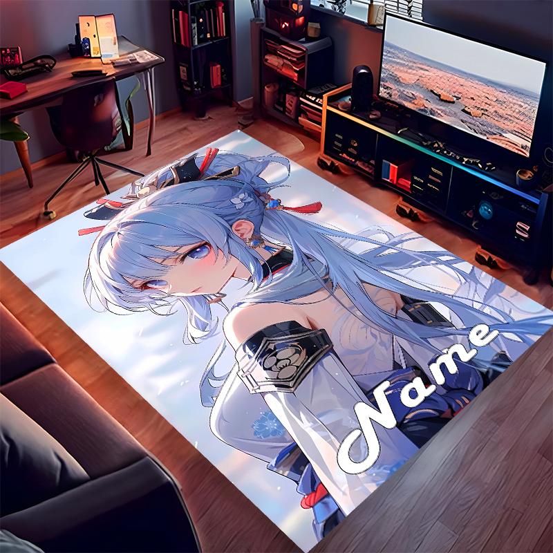 Custom personalization Genshin Impact Ayaka Kamisato Print Area Rug - Soft, Washable Non-Slip Indoor Mat,Living Room,Home&Office Decorative Rug