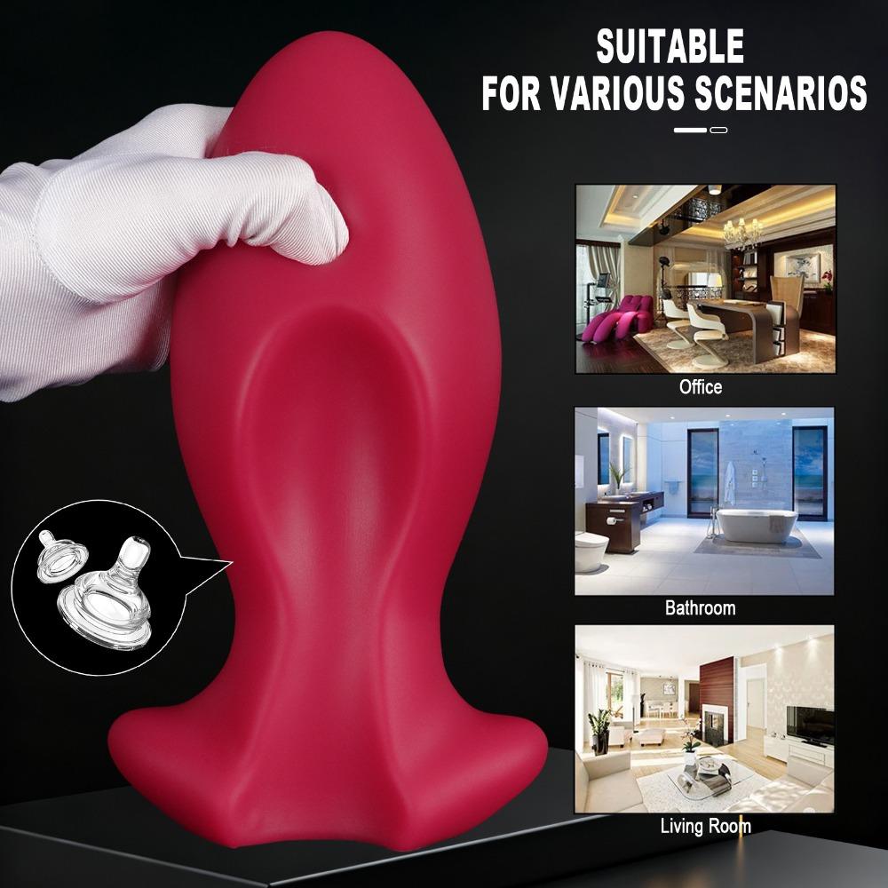 Liquid Silicone Egg Anal Plug Smooth Grooved Easy Insert SM Toy