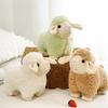 Plush Sheep Toy With Short Pile Fabric For Kids And Adults