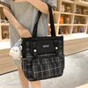 New Large-capacity Make-up Bag Trendy and Fashionable Plaid Junior High School College Student Backpack Two-piece Backpack Fashionable