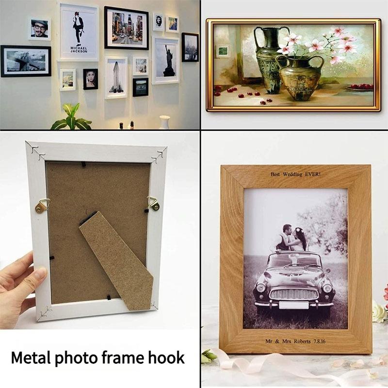 252PCS Wooden Wall Hook Combination Metal Photo Frame Nail Clothes Bag Traceless Nail Hook