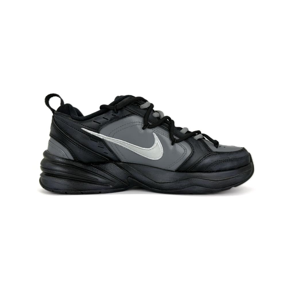 Nike Air Monarch 4 Slip Resistant, Abrasion Resistant, Lightweight Low Top Chunky Sneakers Unisex Black Gray 415445-001(Team502-)