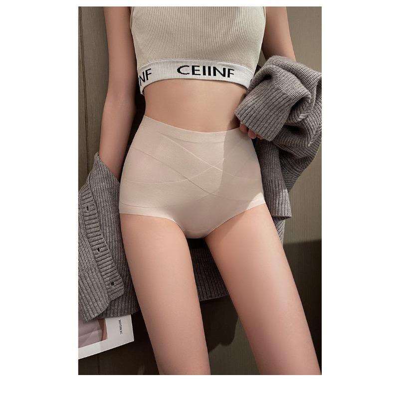 4pcs/lot Panties Female Lightweight Plastic Waist Tight Pantys High Waist Silk Trace Underwear for Women Briefs Lingerie