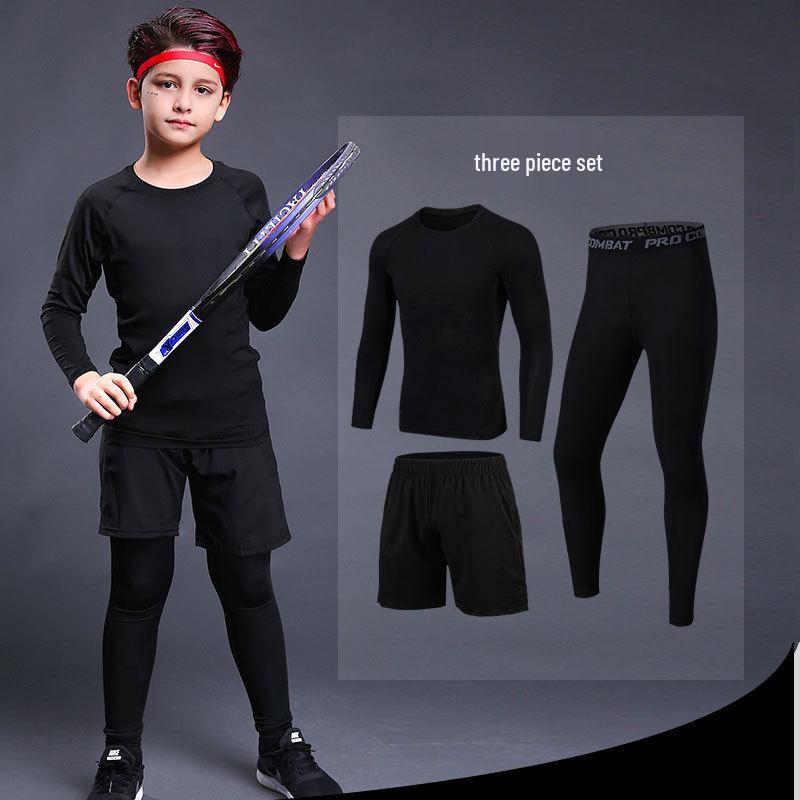 Children's Quick-Dry Sports Set: Autumn/Winter Base Layer for Basketball & Football