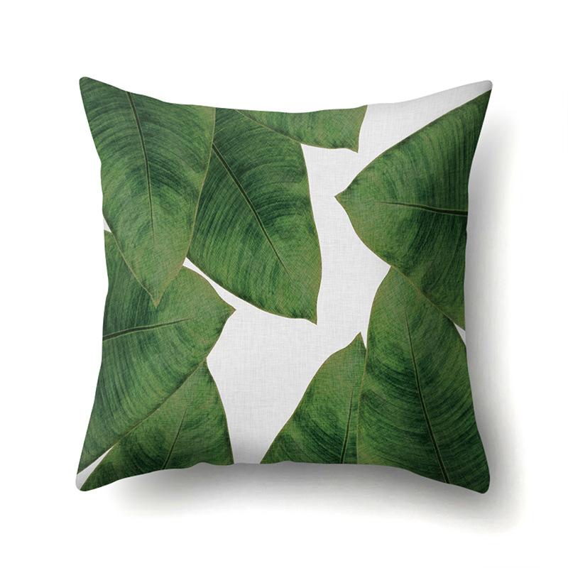 Polyester Pillowcase Nordic Plant Ins Style Flower Print Peach Leather Velvet Pillowcase
