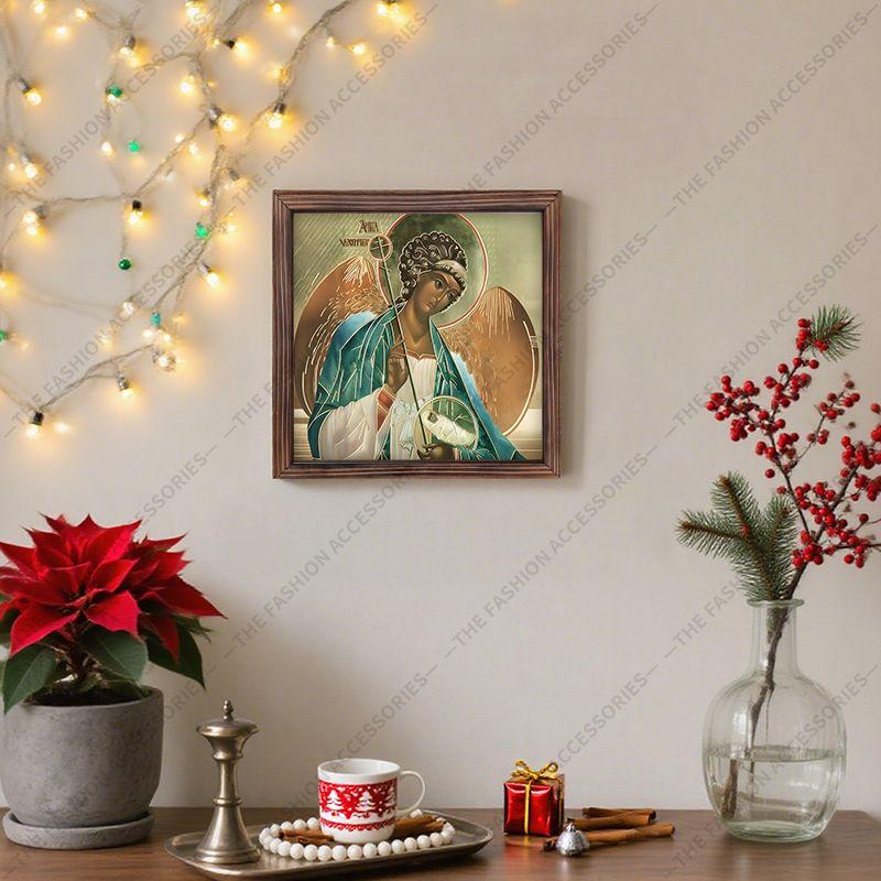 Decorative Painting of Orthodox icons,Consecrated Icon "Guardian Angel",Photo Frame painting,Christian Wall Art,20cm*20cm,Spiritual Decor Gift