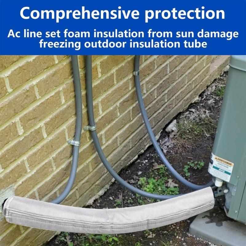 Air Conditioning Pipe Protector Thermal Reflective Aluminum Layer and Tear Resistant Universal Fit for Various Systems