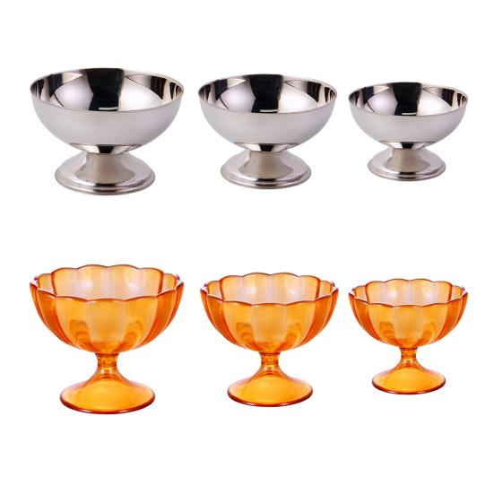 Stainless Steel Ice Cream Cups Dessert Bowls for Ice Cream Smoothies Custards Salads Mousse Snack Serving Portable Stackable Kitchenware