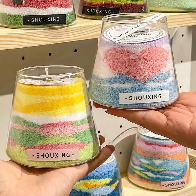 Colored Sand Powder Candle DIY Kit for Aromatherapy and Sand Painting