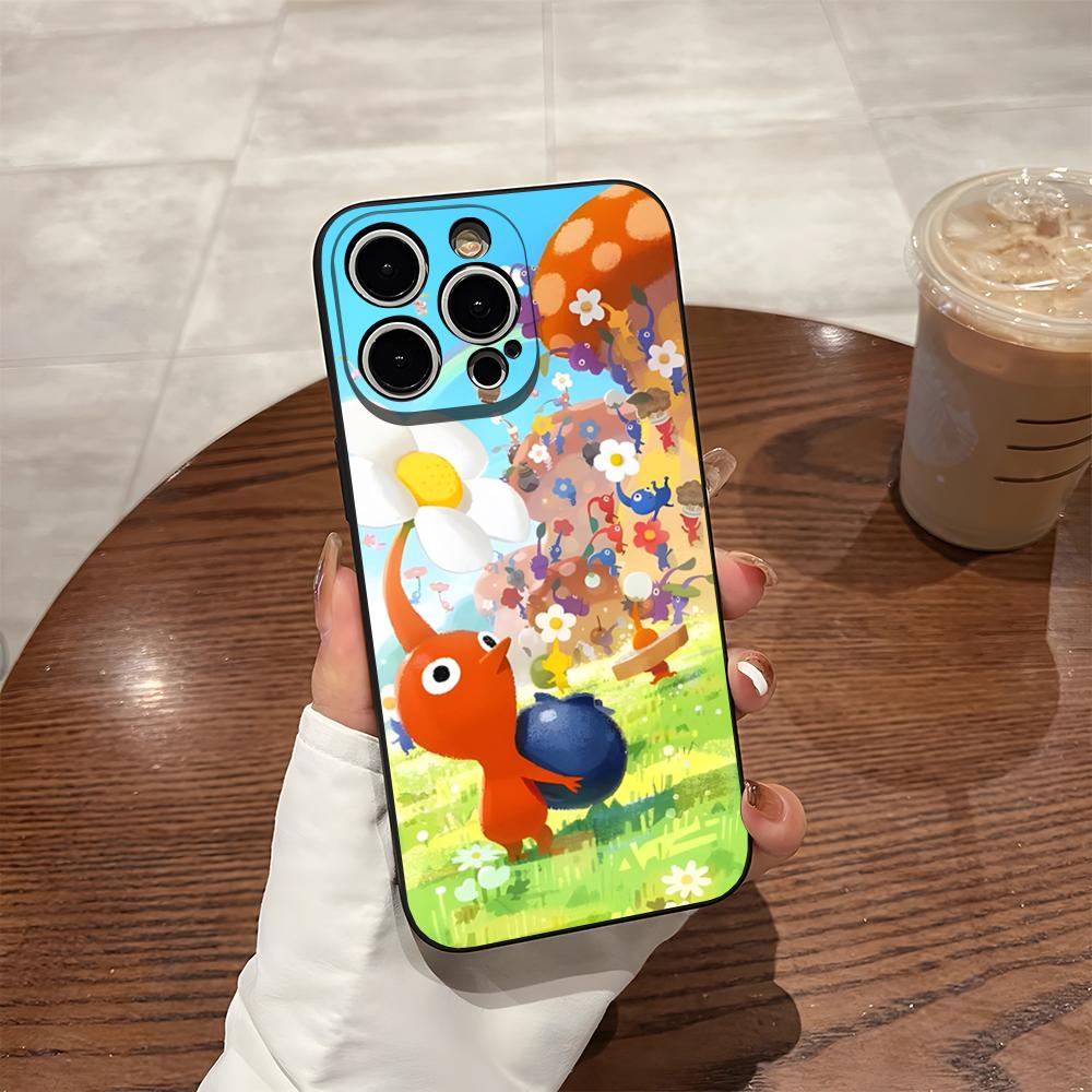 Cartoon PIKMIN 4 Phone Case For 15 Pro Max Iphone 14 16 Pro Max 12 15 Plus 13 Pro 11 Xr X Xs Silicone Back Cover