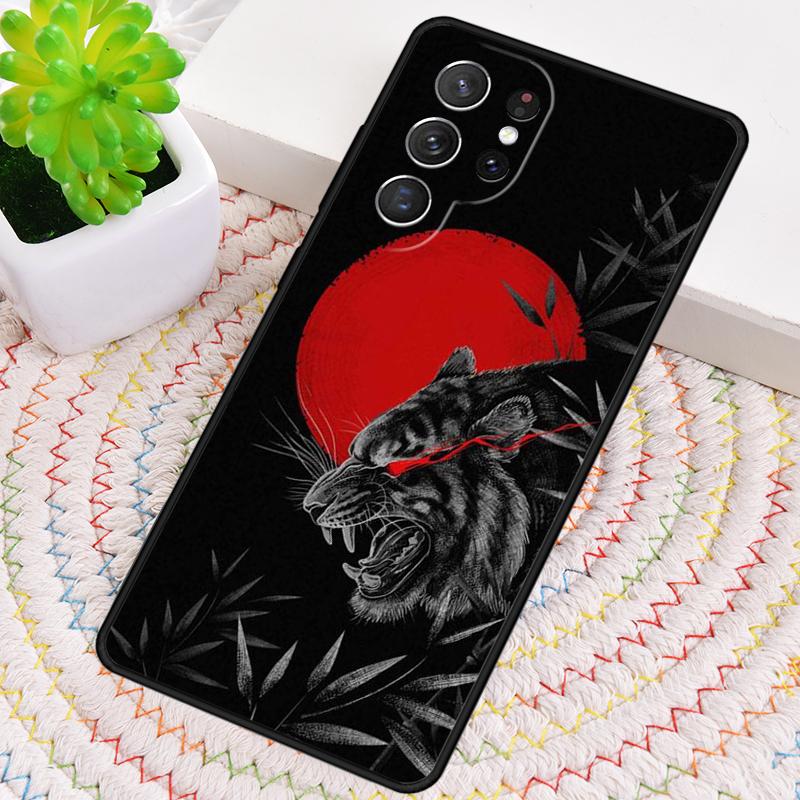 Japanese Tiger Silicone Phone Case For Samsung Galaxy note 10 pro S26 S25 S24 S23 S22 S21 Plus S25Ultra Capa Cover