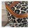 Chic Leopard Print Makeup Bag for Women, Large Capacity, Professional Storage, Aesthetic Travel Handbag