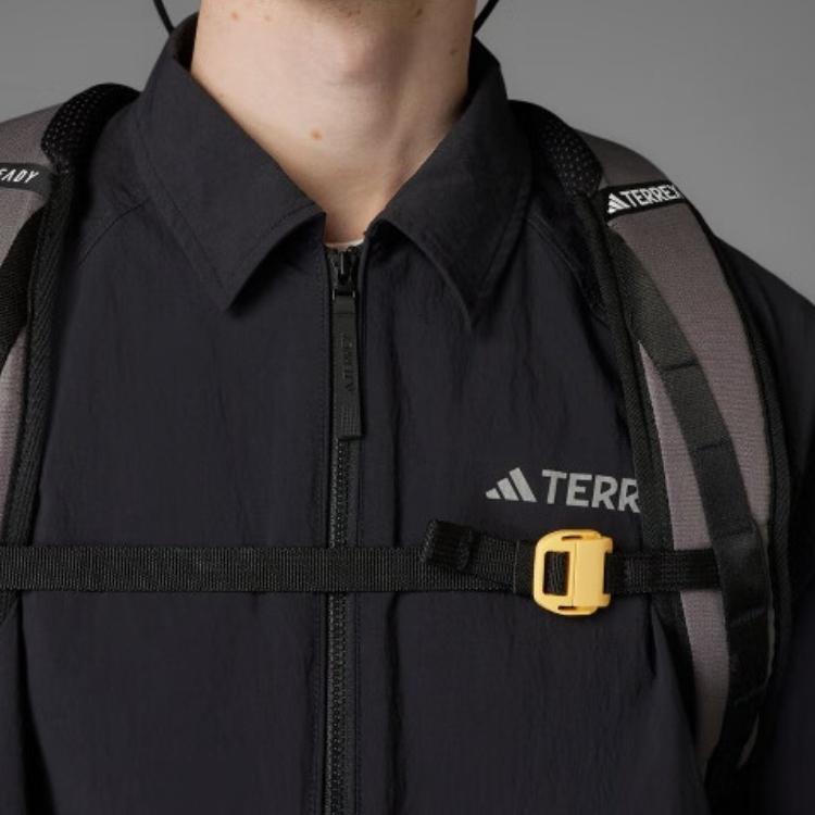 Adidas SS25 Terrex Comfortable Fashion Simple Skin-Friendly Outdoor Short Sleeve Shirt Men Shirts Black JD5947