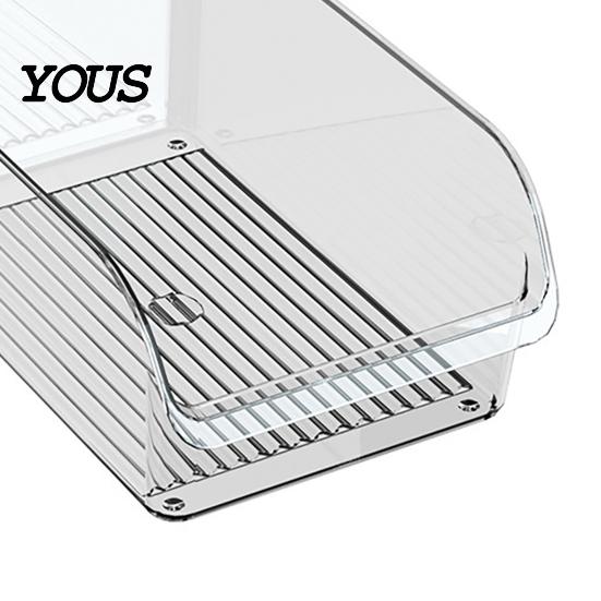 Kitchen Fridge Storage Solution Refrigerator Box, Large Opening Design Transparent Bin, Box Food-Grade Crisper for Cabinet Pantry Organization Rack