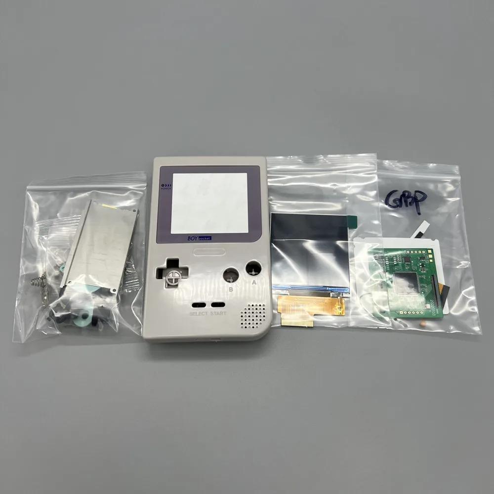 GBP LCD Kurulumu Kolay 2,6 inç Tam Boy IPS Yüksek Parlaklık LCD gameboy pocket GBP için Yüksek Kaliteli Kabuklu
