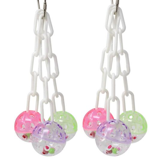 Jucărie pentru papagal, bilă colorată, agățată drăguță, de mestecat cu pasăre, jucărie cușcă, jucărie pentru peruș calopsid