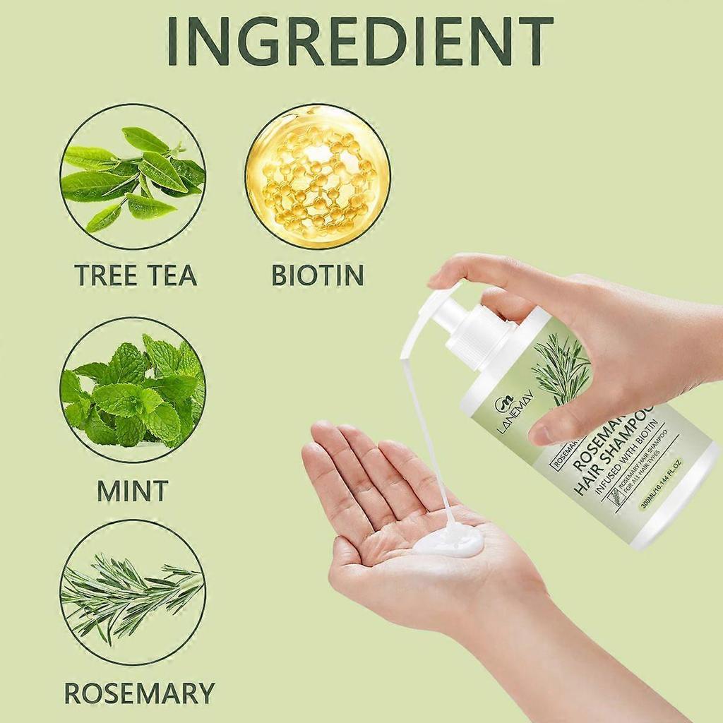 Rosemary Hair Growth Shampoo for Hair Loss, Thinning Hair for Men and Women - Mint Strengthening Shampoo with Tea Tree Oil Bition