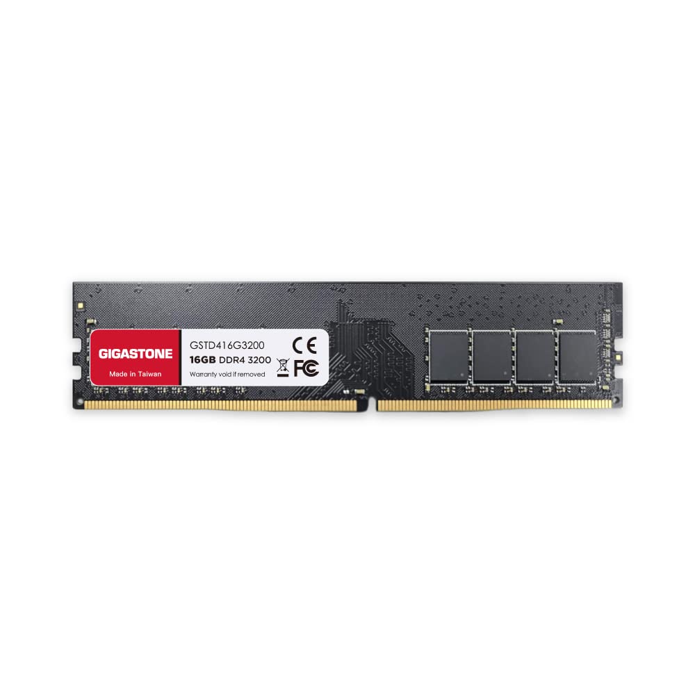 

GIGASTONE 16GBx1 DDR4 3200MHz or CL22 UDIMM Unbuffered PC Desktop Only Memory Module Upgrade [Memory DDR4] (2933MHz 2666MHz) PC4-25600