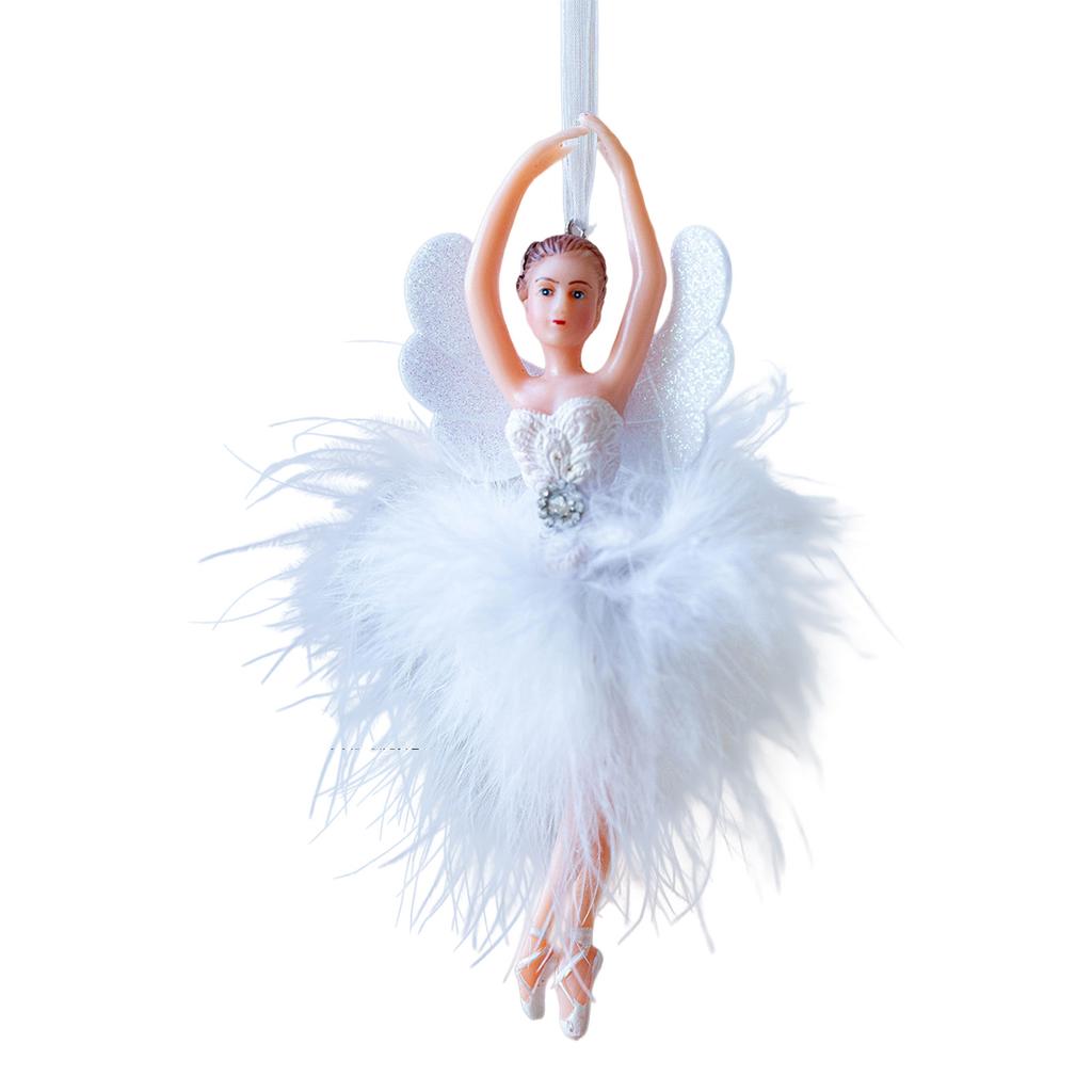 Xmas Ballet Girl Ornament Delicate Dancing Girl Pendant for Holiday Xmas Home Decor