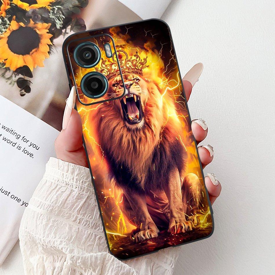 For Motorola Moto G05 G15 E15 2024 Floral Butterfly Phone Case For MOTO G05 G15 E15 4G Black Silicone Soft Lightweight Case