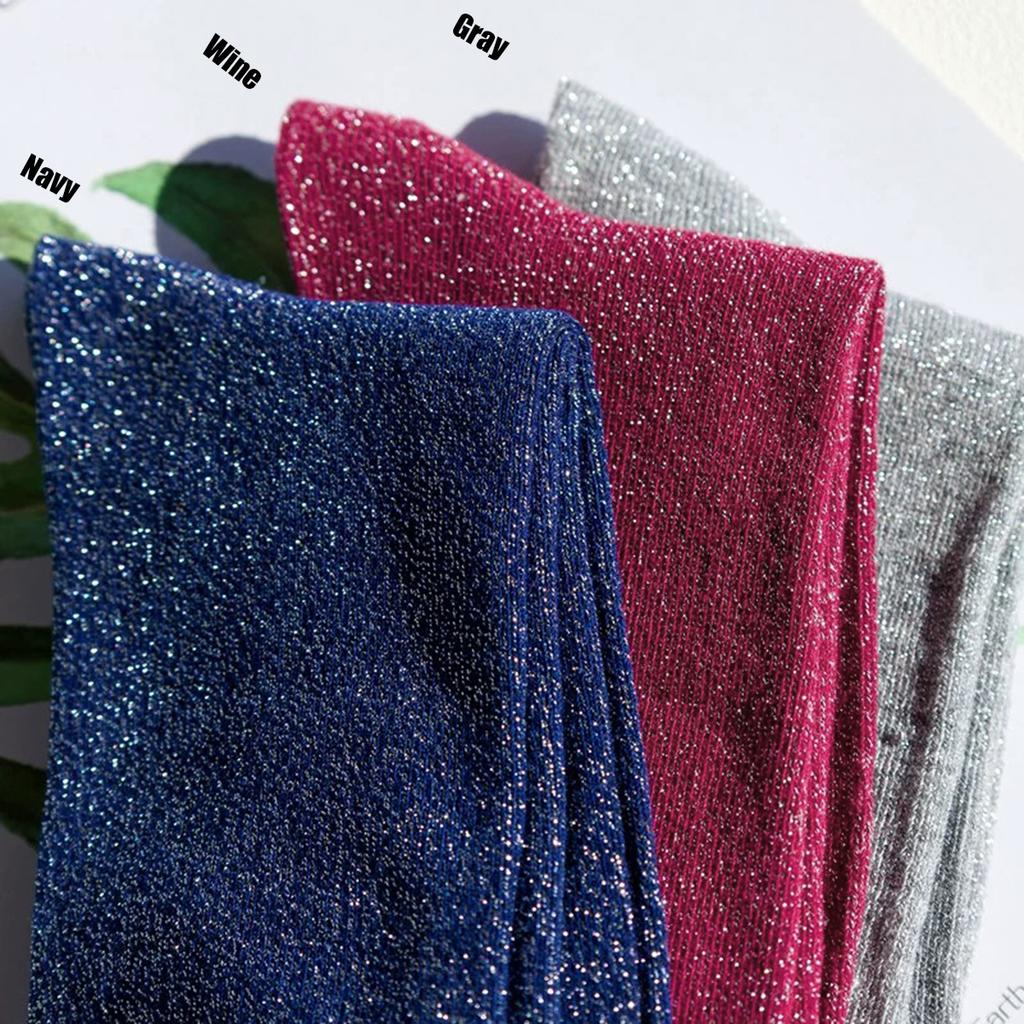 3 Pairs/Set Women's Fashion Sexy Shiny Socks Korean Style Gold Silver Silk Candy-Coloredsocks Luxury Design High Quality