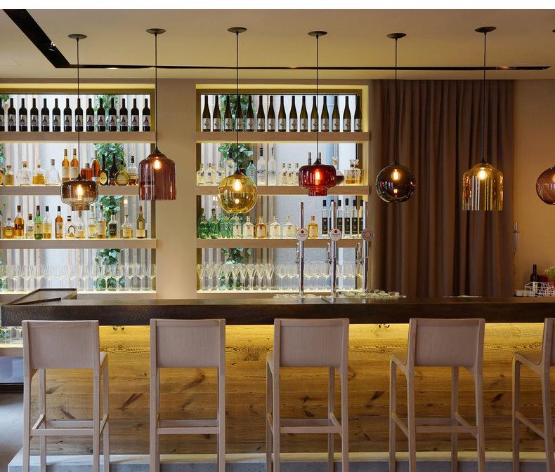 Nordic Retro Glass Pendant Light for Bar, Cafe, or Restaurant – Simple, Creative Single Head Lampshade Lighting