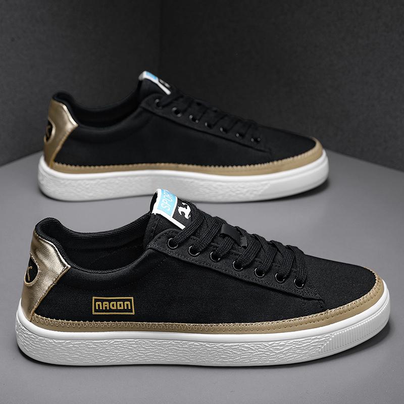 Men Canvas Shoes Casual Sneakers Fashion Lace Up Flat Comfortable Outdoor Footwear Skateboard Tenis Masculino Zapatillas Hombre