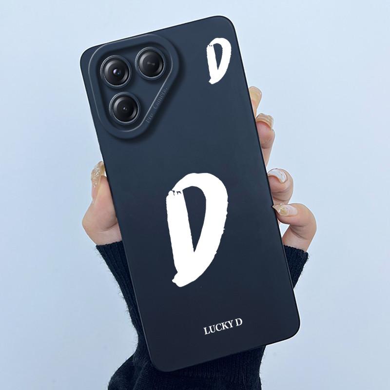For Tecno Pova 7 4G LJ6 Covers Cases Lucky Simple Letter Couple Silicone Soft Matte Phone Housing for Techno Pova 7 4G Fundas