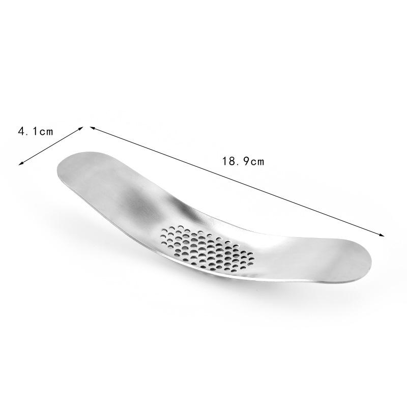Creative Manual Curved Garlic Press Mincer Stainless Steel Food Ginger Crusher Vegetable Masher Shredder Kitchen Utensils