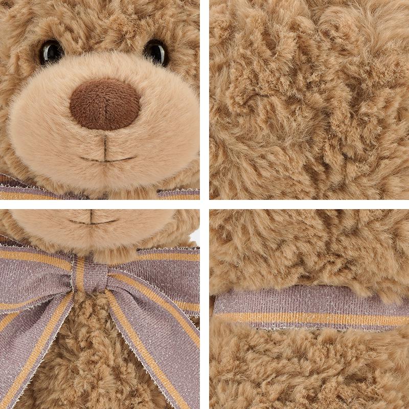 Peggy Teddybär-Plüschtier – Niedliches, kuscheliges Stofftier mit Fliege, ideales Geschenk für Mädchen