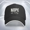Nope Not Today Funny Slogan Baseball Cap Adjustable Polyester Casual Outdoor Unisex Adult Hat