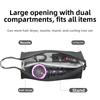 PU Leather Hair Dryer Storage Bag Waterproof Large Capacity Portable Travel Case Durable Dustproof Carrying Case