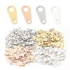 50pcs 4x8mm Copper Extension End Charms Tail Tags Double Hole Oval Chain Tags For Jewelry Making DIY Necklace Bracelets Supplies