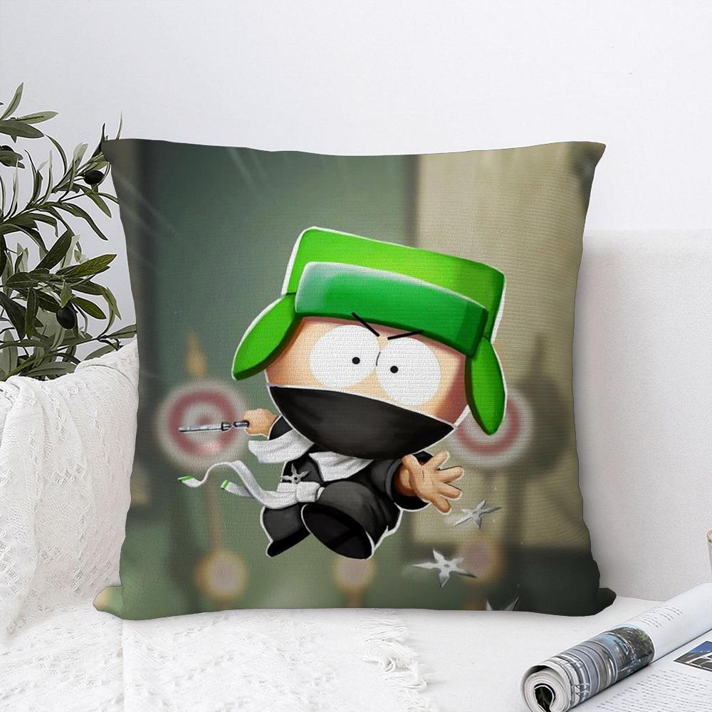 Cartoon Classic S-South P-Park Pillow Case Plush Fabric Soft  Pillowcase Double Sided Print Cushion Cover Household Gifts