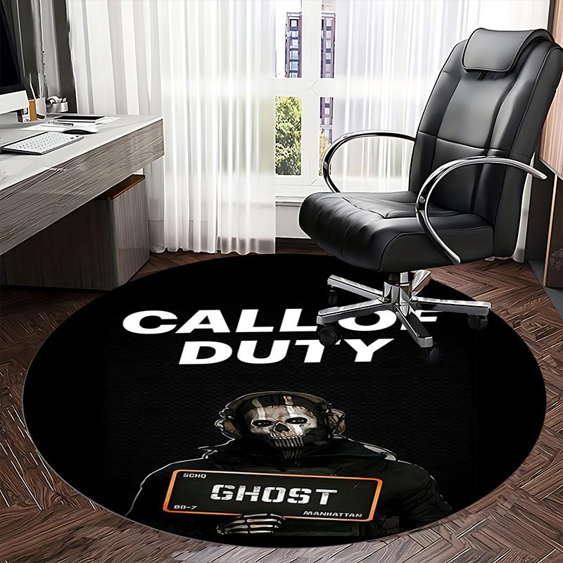 

Call of Duty Ghost,BO 7 Manhattan Chair mat Round Rug Office carpet, Machine Washable, Non slip, Suitable for Living Rooms, Bedrooms 120cm